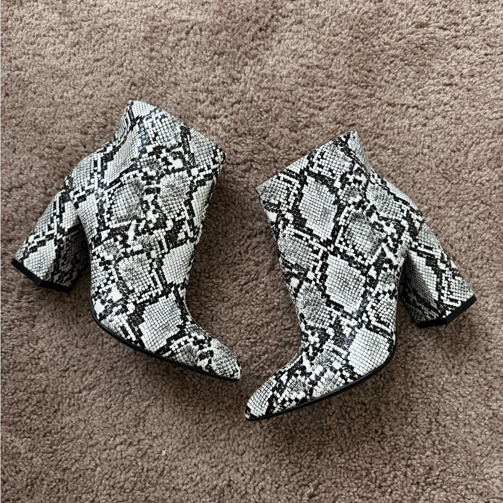 Snakeskin Ankle Boots
